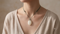 Pure Jade Pebble Necklace