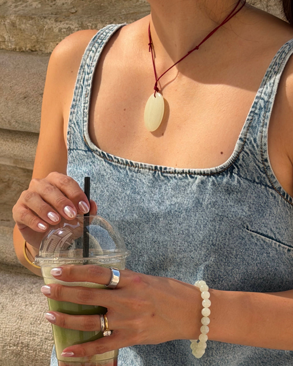 Harmony Pebble Jade Pendant